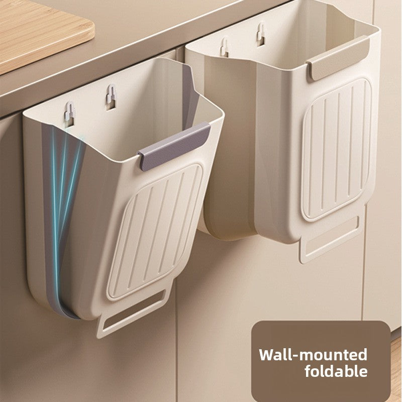 Foldable kitchen trash can