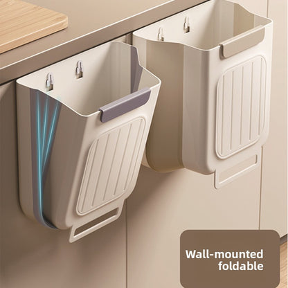 Foldable kitchen trash can