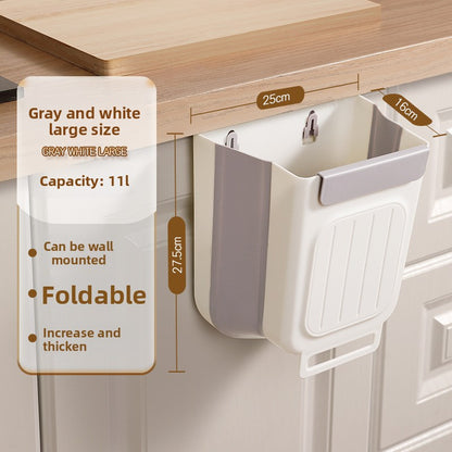 Foldable kitchen trash can