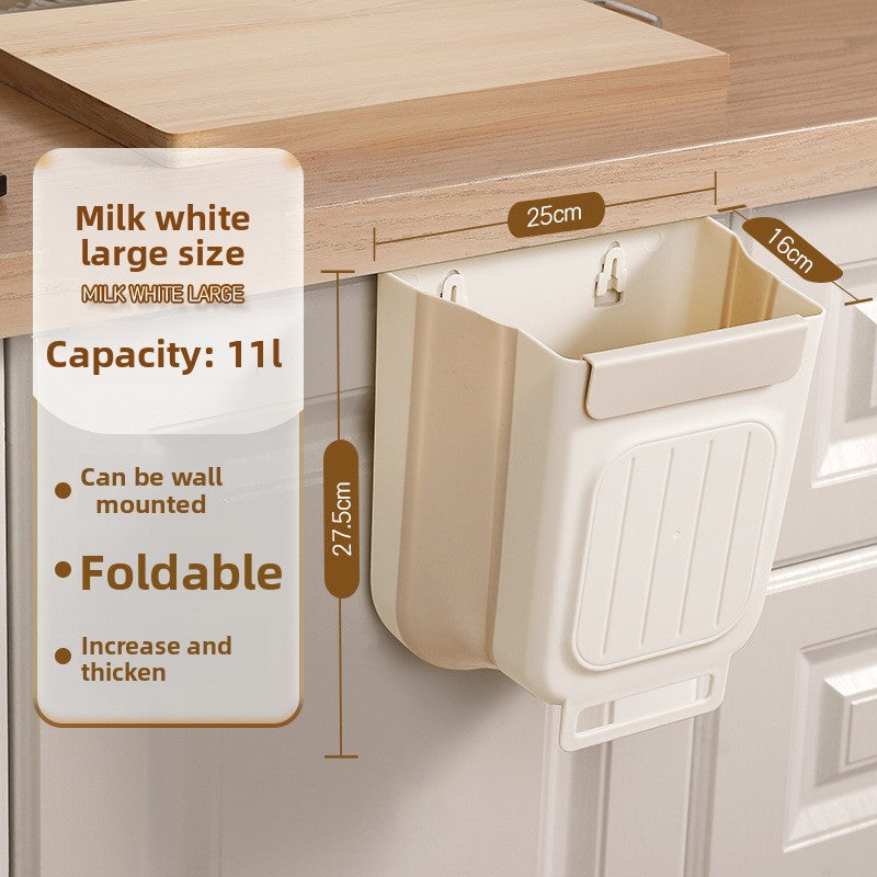 Foldable kitchen trash can