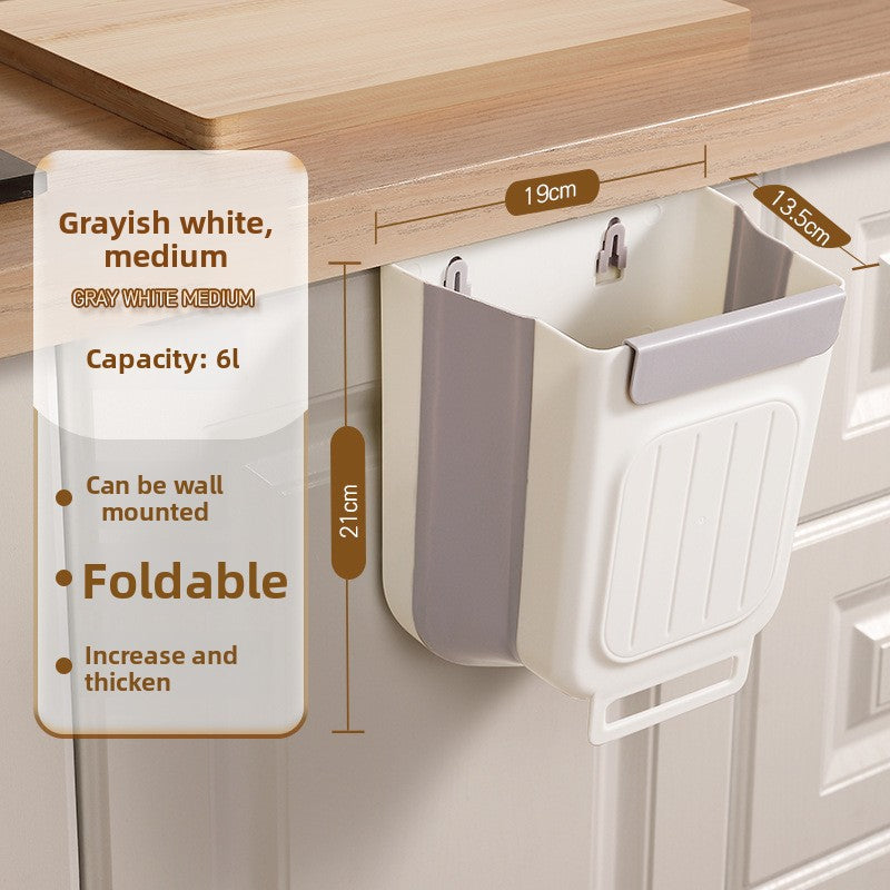 Foldable kitchen trash can